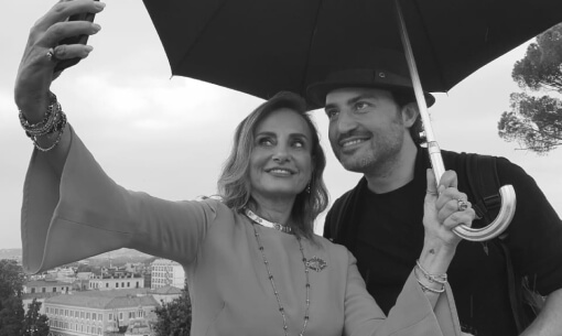 Behind the scenes on BVLGARI shoot