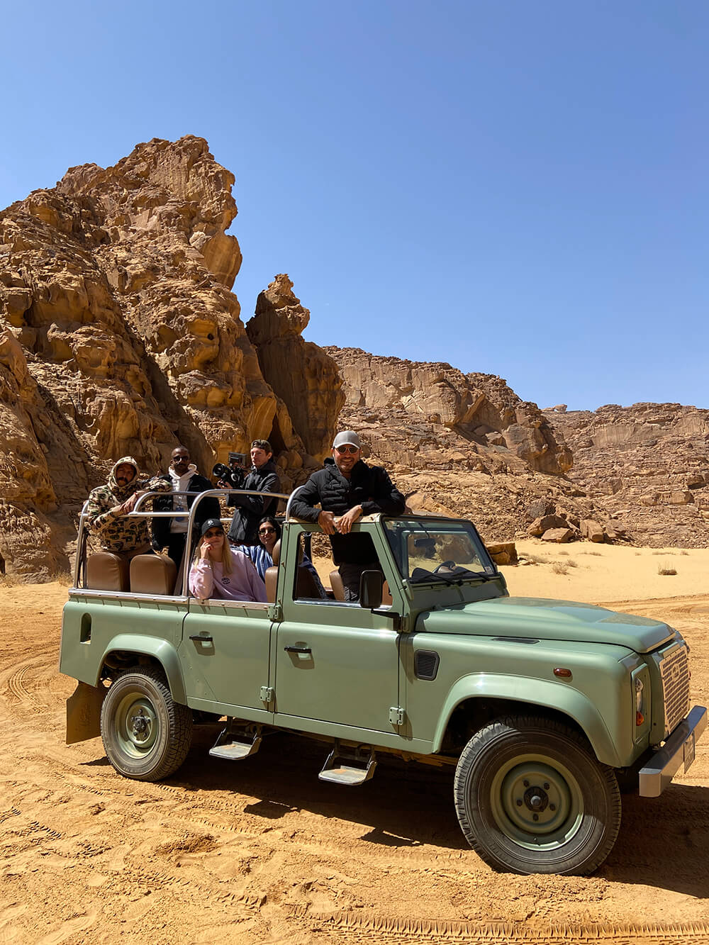 ASTUDIO's production team in desert for Piaget campaign